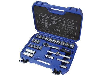 Faithfull Socket Set of 26 Metric 3/8in Drive