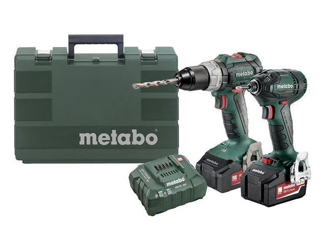 metabo Combi & Impact Driver Twin Pack 18V 2 x 5.2Ah Li-ion