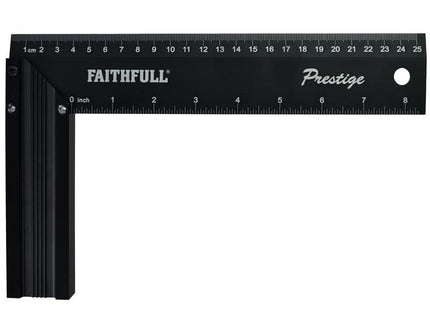 Faithfull Prestige Try Square Black Aluminium 250Mm