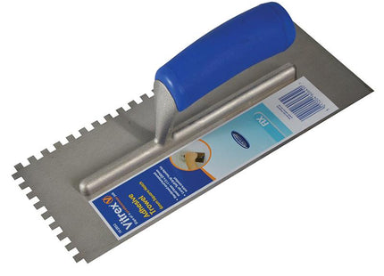 Vitrex Notched Adhesive Trowel Square 6Mm Soft Grip Handle 11 X 4.1/2In