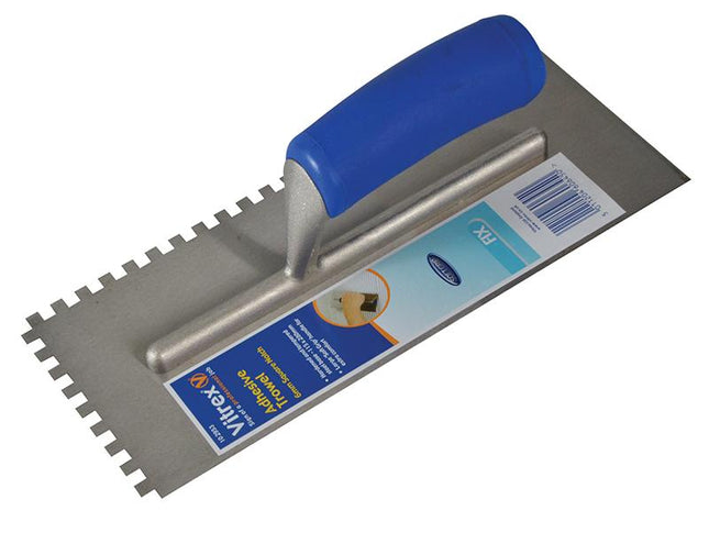 Vitrex Notched Adhesive Trowel Square 6Mm Soft Grip Handle 11 X 4.1/2In