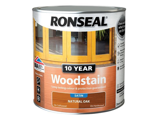 Ronseal 10 Year Woodstain Natural Oak 2.5 Litre