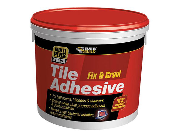 Everbuild 703 Fix & Grout Tile Adhesive 7.5Kg