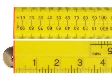 Faithfull Folding Rule Yellow Abs Plastic 1M / 39In