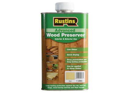Rustins Advanced Wood Preserver Clear 1 Litre
