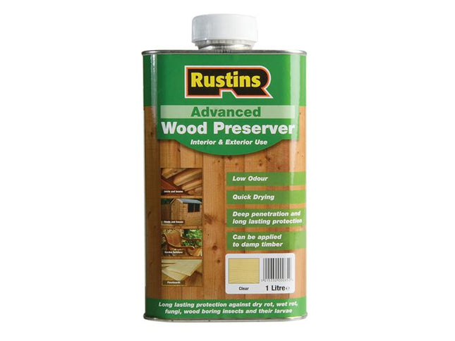 Rustins Advanced Wood Preserver Clear 1 Litre