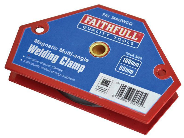 Faithfull Welding Magnet Quick Clamp 100 X 65Mm