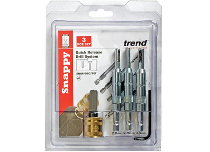 TREND Snap/Dbg/Set Drill Bit Guide Set With Quick Chuck - 5/64In 7/64In & 9/64In
