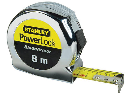Stanley Tools Powerlock Bladearmor Pocket Tape 8M (Width 25Mm) (Metric Only)