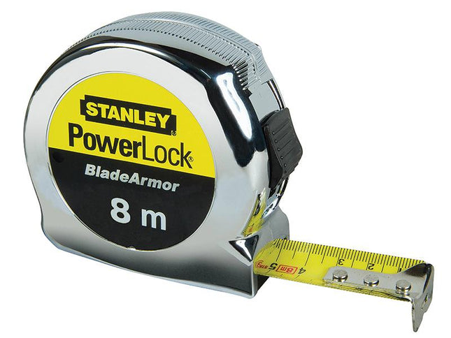 Stanley Tools Powerlock Bladearmor Pocket Tape 8M (Width 25Mm) (Metric Only)