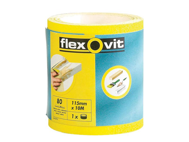 Flexovit High Performance Sanding Roll 115Mm X 5M Fine 120G