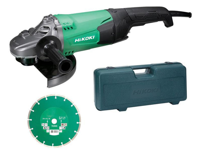 HIKOKI G23Stcd/J1 Angle Grinder 230Mm Diamond Blade & Case 2000W 240V