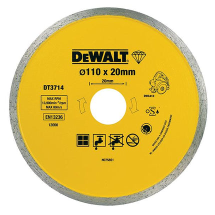 DEWALT Dt3714 Diamond Tile Blade 110 X 20Mm
