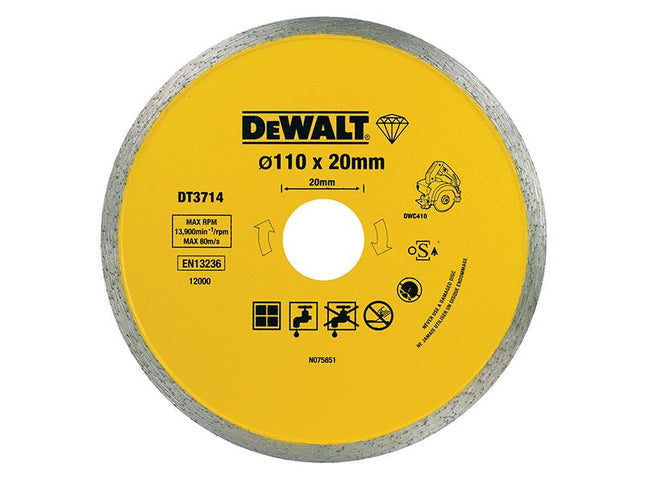 DEWALT Dt3714 Diamond Tile Blade 110 X 20Mm