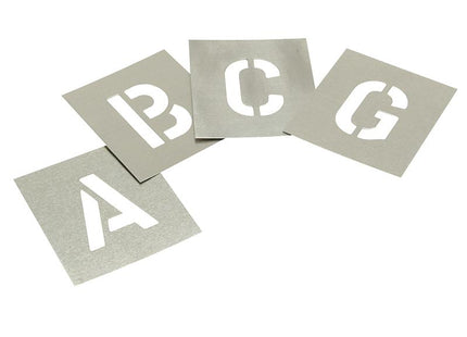 Stencils Set Of Zinc Stencils - Letters 2In
