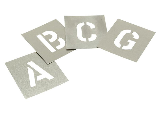 Stencils Set Of Zinc Stencils - Letters 2In