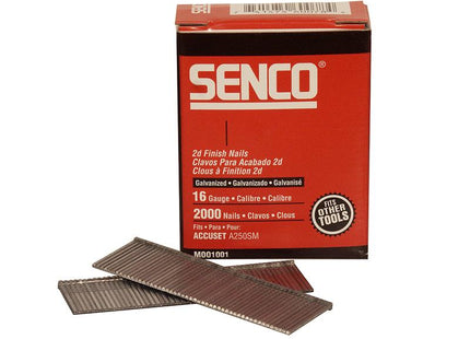 SENCO Straight Brad Nails Galvanised 16G X 63Mm Pack Of 2000