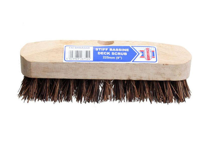 Faithfull Deck Scrub Stiff Broom Head 225Mm (9In)