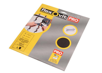 Flexovit Emery Cloth Sanding Sheets 230 X 280Mm Fine 120G (3)
