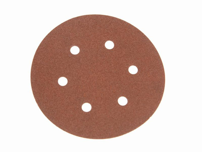 Faithfull Hook & Loop Sanding Disc Did2 Holed 150Mm X 80G (Pack Of 25)