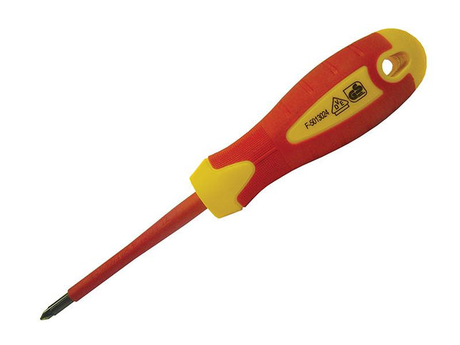 Faithfull Vde Soft Grip Screwdriver Phillips Tip Ph2 X 100Mm