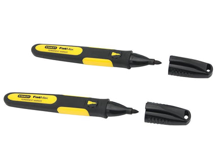 Stanley Tools Fine Tip Marker Black (Pack Of 2)