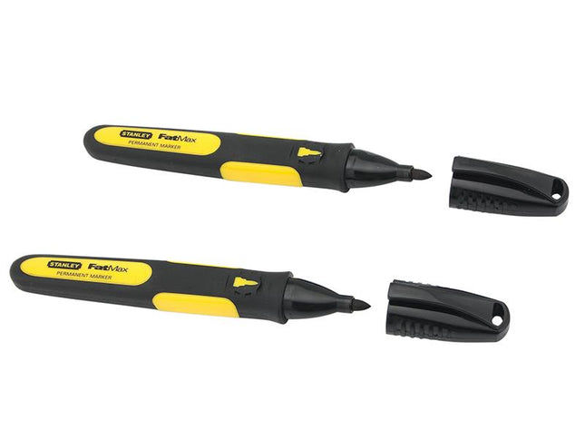 Stanley Tools Fine Tip Marker Black (Pack Of 2)