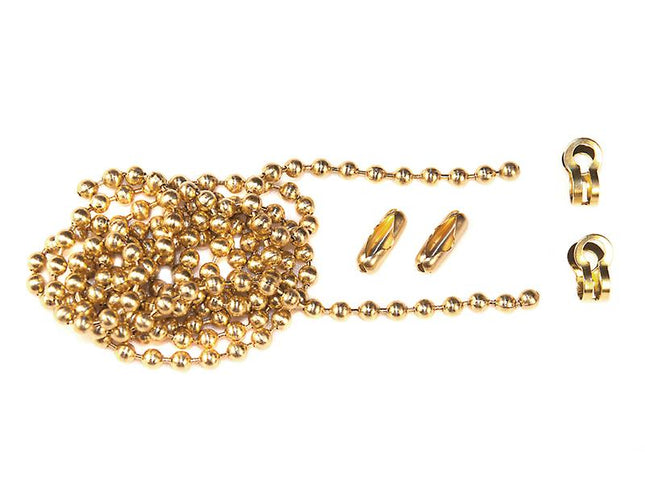 Faithfull Brass Ball Chain Kit 1M Polished Brass