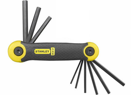Stanley Tools Folding Hexagon Key Set Of 9 Imperial (5/64 - 1/4In)