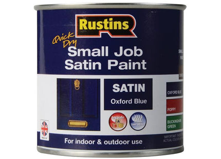 Rustins Quick Dry Small Job Satin Paint Oxford Blue 250Ml