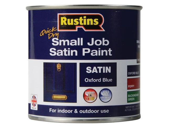 Rustins Quick Dry Small Job Satin Paint Oxford Blue 250Ml