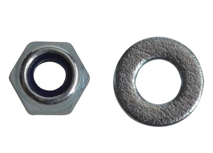 Forgefix Nyloc Nuts & Washers Zinc Plated M4 Forge Pack 50