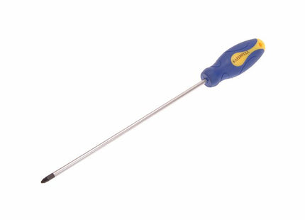 Faithfull Soft Grip Screwdriver Pozidriv Tip Pz2 X 250Mm Long Reach