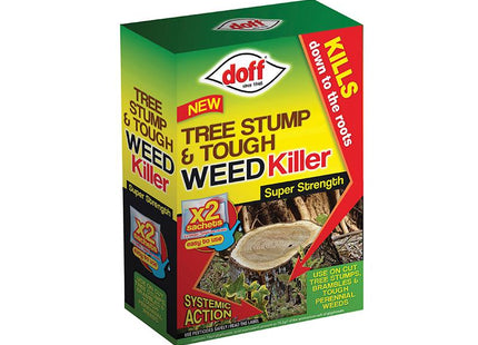 Doff Tree Stump & Tough Weedkiller 2 Sachet