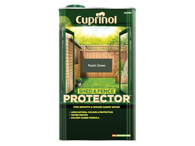 Cuprinol Shed & Fence Protector Rustic Green 5 Litre