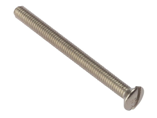 Forgefix Socket Screw Slotted Raised Head Nickel Plated 3.5 X 75Mm Bag 100