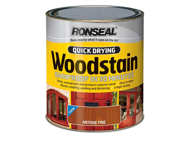 Ronseal Quick Drying Woodstain Satin Dark Oak 750Ml