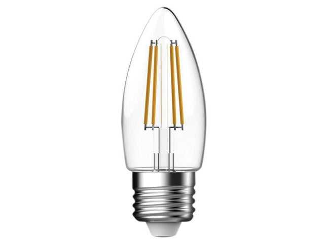 Energizer LED ES (E27) Candle Filament Non-Dimmable Bulb, Warm White 470 lm 4W