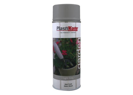 Plastikote Garden Colours Spray Paint Light Grey 400Ml