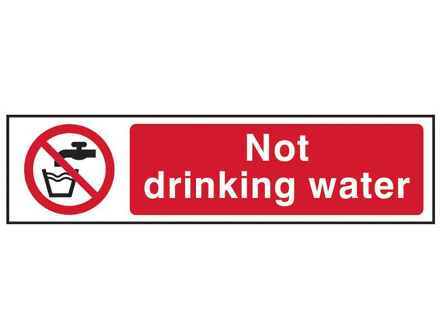 Scan Not Drinking Water - Pvc 200 X 50Mm