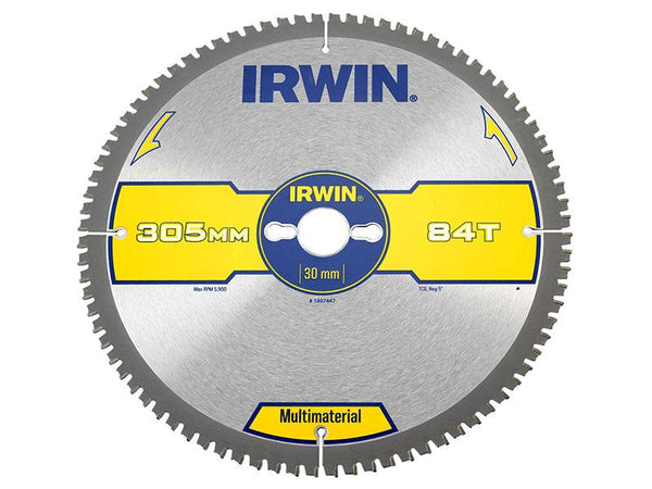 IRWIN Multi Material Circular Saw Blade 305 X 30Mm X 84T Tcg/Neg