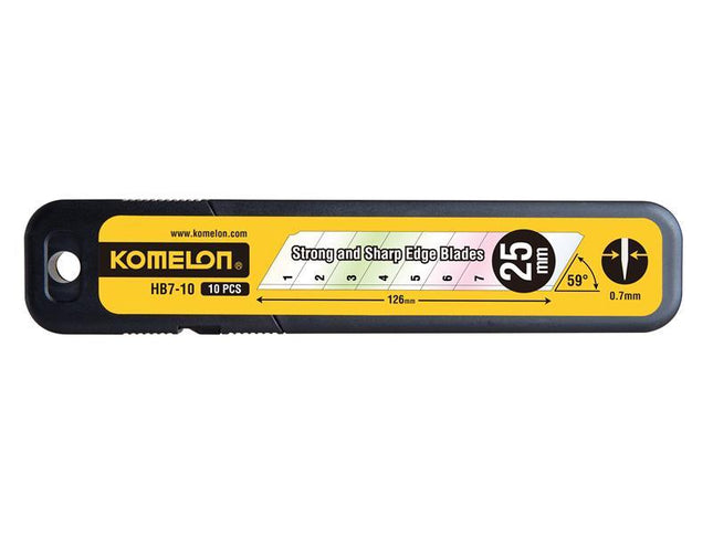 Komelon Snap-Off Blades 25mm (Pack 10)