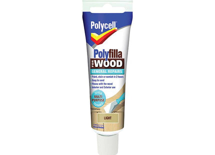 Polycell Polyfilla For Wood General Repairs Tube Light 75G