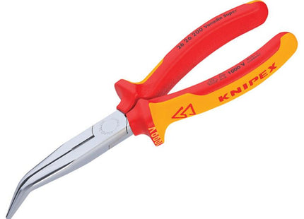 KNIPEX Vde Long Bent Snipe Nose Side Cutting Pliers 200Mm