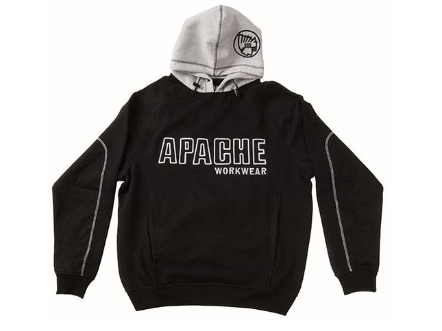 Apache Hooded Sweatshirt Black / Grey - M (42In)