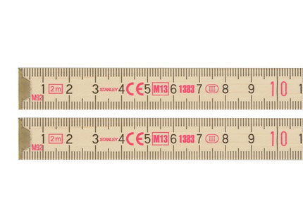 Stanley Tools Wooden Folding Rule 2M