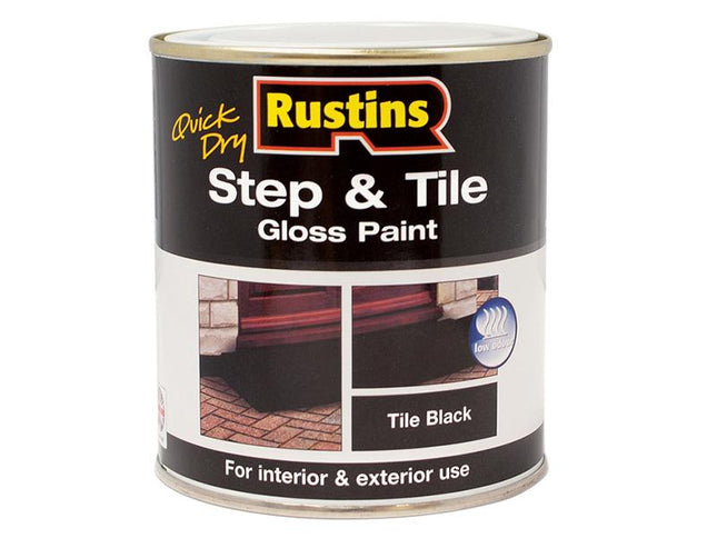 Rustins Quick Dry Step & Tile Paint Black 500Ml