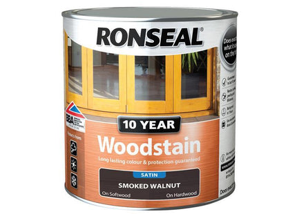Ronseal 10 Year Woodstain Smoked Walnut 750Ml
