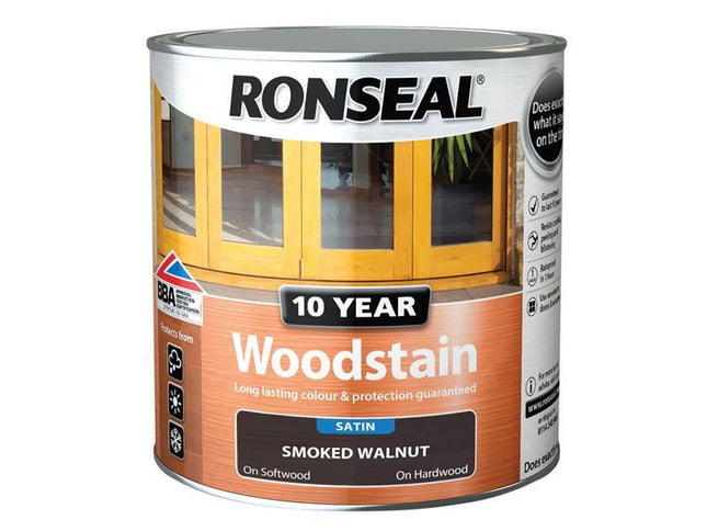 Ronseal 10 Year Woodstain Smoked Walnut 750Ml