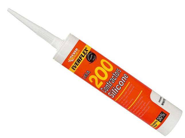 Everbuild Contractors Silicone Sealant 295Ml Translucent 200